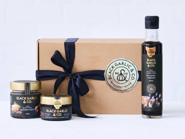 Black Garlic and Co gift box with premium black garlic products