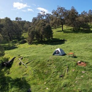 Stunning camp site on Jacaranda Hill farm just south of Perth