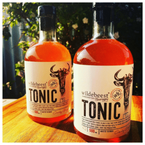 Two bottles of Tonic from Wildebeest Beverages