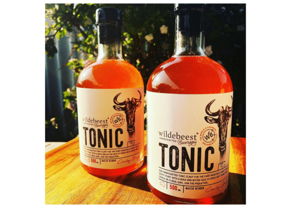 Two bottles of Tonic from Wildebeest Beverages