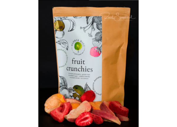 Freeze dried fruit crunchies made by Gloria Dieu Farm