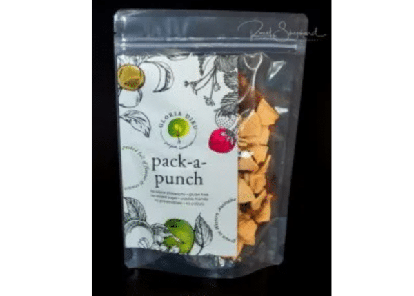 Pack a Punch fruit chips from Gloria Dieu Farm